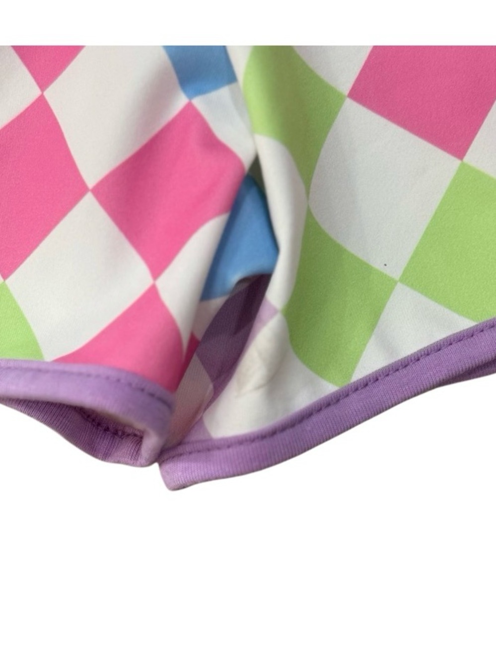 NWT Jess Lea Everyday Shorts XL Pastel Checkered Drawstring Pockets - Picture 4 of 4